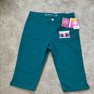 Lee Fitinnovations Classic Fit Skimmer Stretch Calypso Capri  Women’s size 8